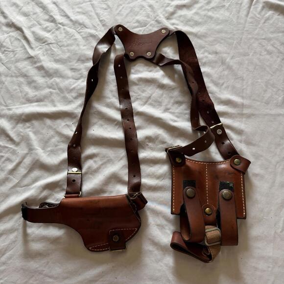 Vintage Ted Blocker 645 Leather Shoulder Holster Rig